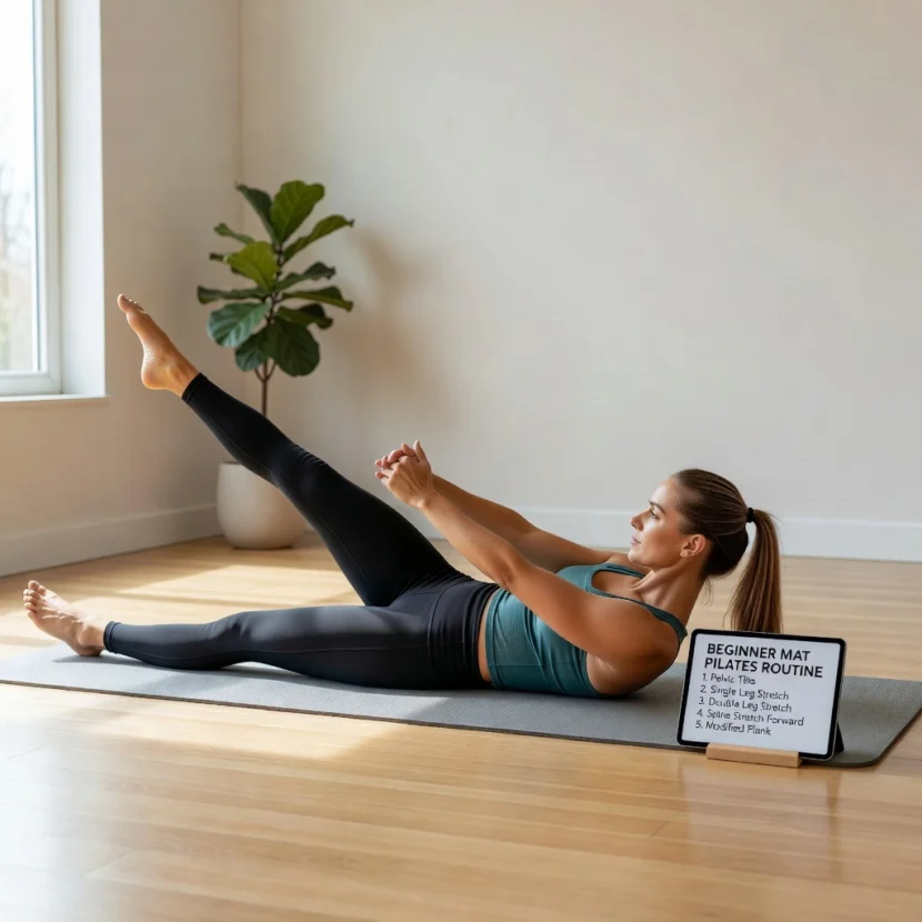 Beginner Mat Pilates Workout Routine at Home No Reformer