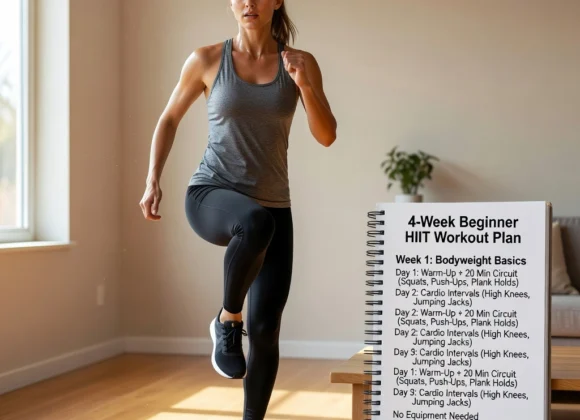 4-Week Beginner HIIT Workout Plan at Home — No Equipment Needed