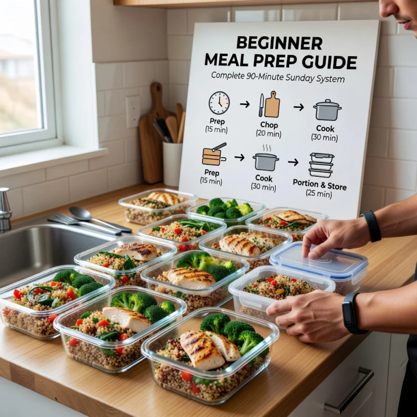 Beginner Meal Prep Guide Complete 90-Minute Sunday System