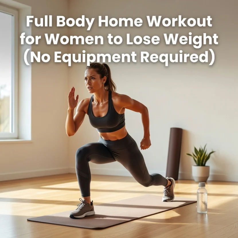 Full Body Home Workout for Women to Lose Weight (No Equipment Required)